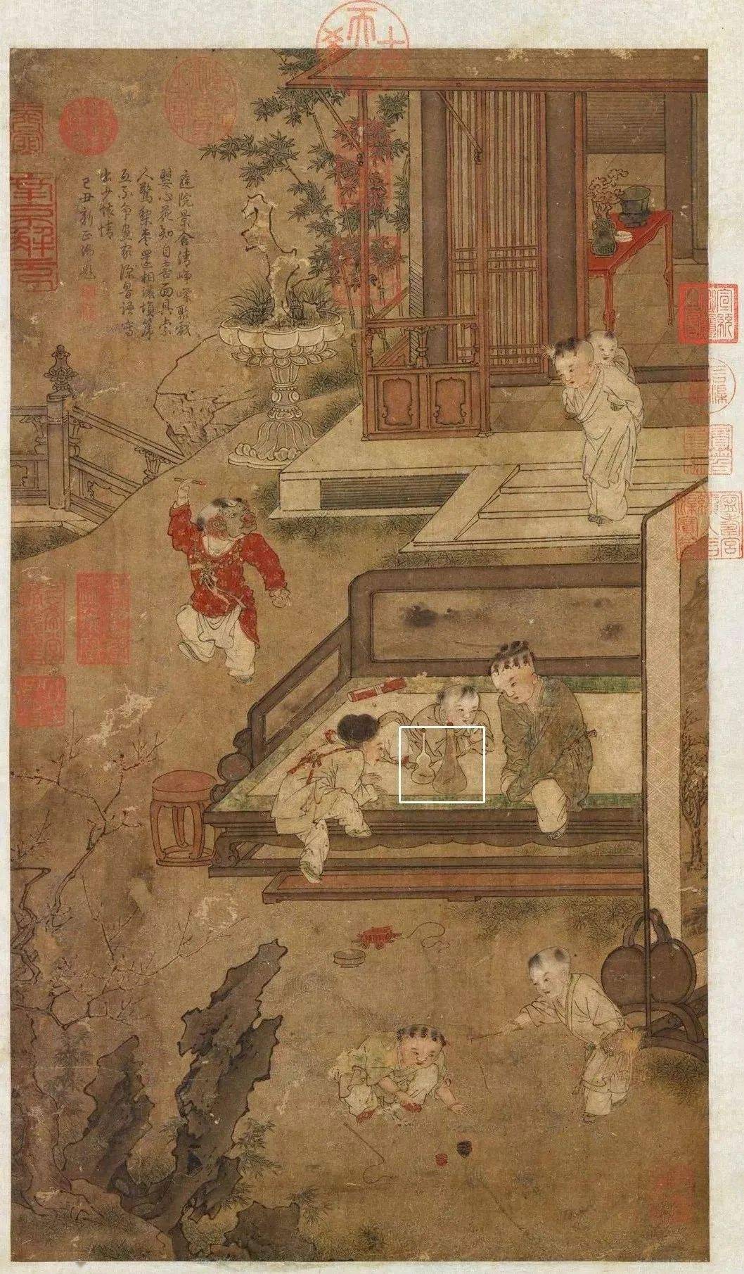 从苏汉臣的婴戏图,看古代儿童丰富的生活_画面_绘画_绢本