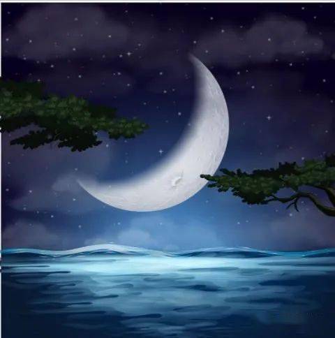 【月儿,月儿】文/无难事我在同一时间出门呢宝贝还在睡梦中弦月弯弯似