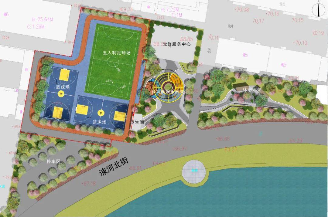 扬州体育公园平面图图片