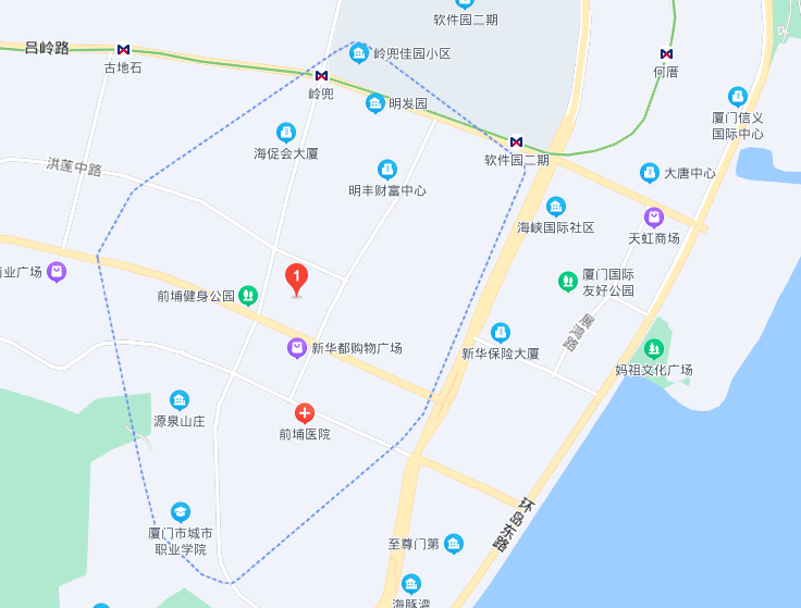 東與金門島一水之隔緊挨會展中心,南與黃厝村相接,北與軟件園二期相連