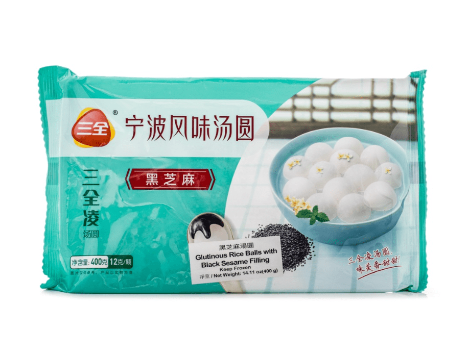 思念 地道黑芝麻大汤圆黑糯黑芝麻汤圆思念 宁波风味95黑芝麻馅应是