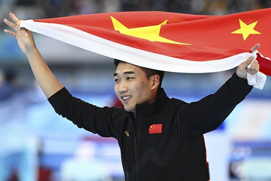 图片|速度滑冰——男子500米决赛：中国选手高亭宇夺冠