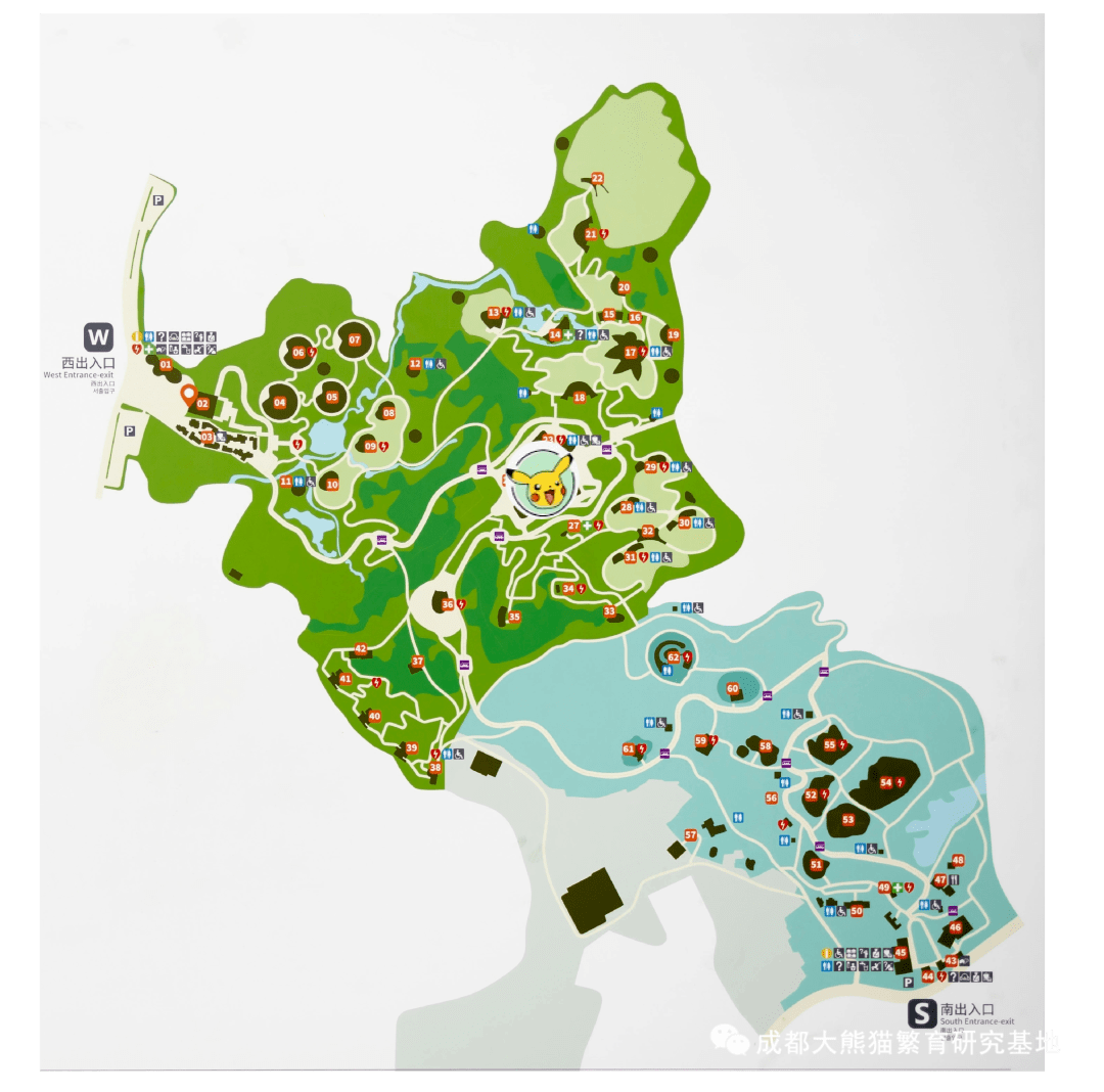 成都熊猫基地地图高清图片