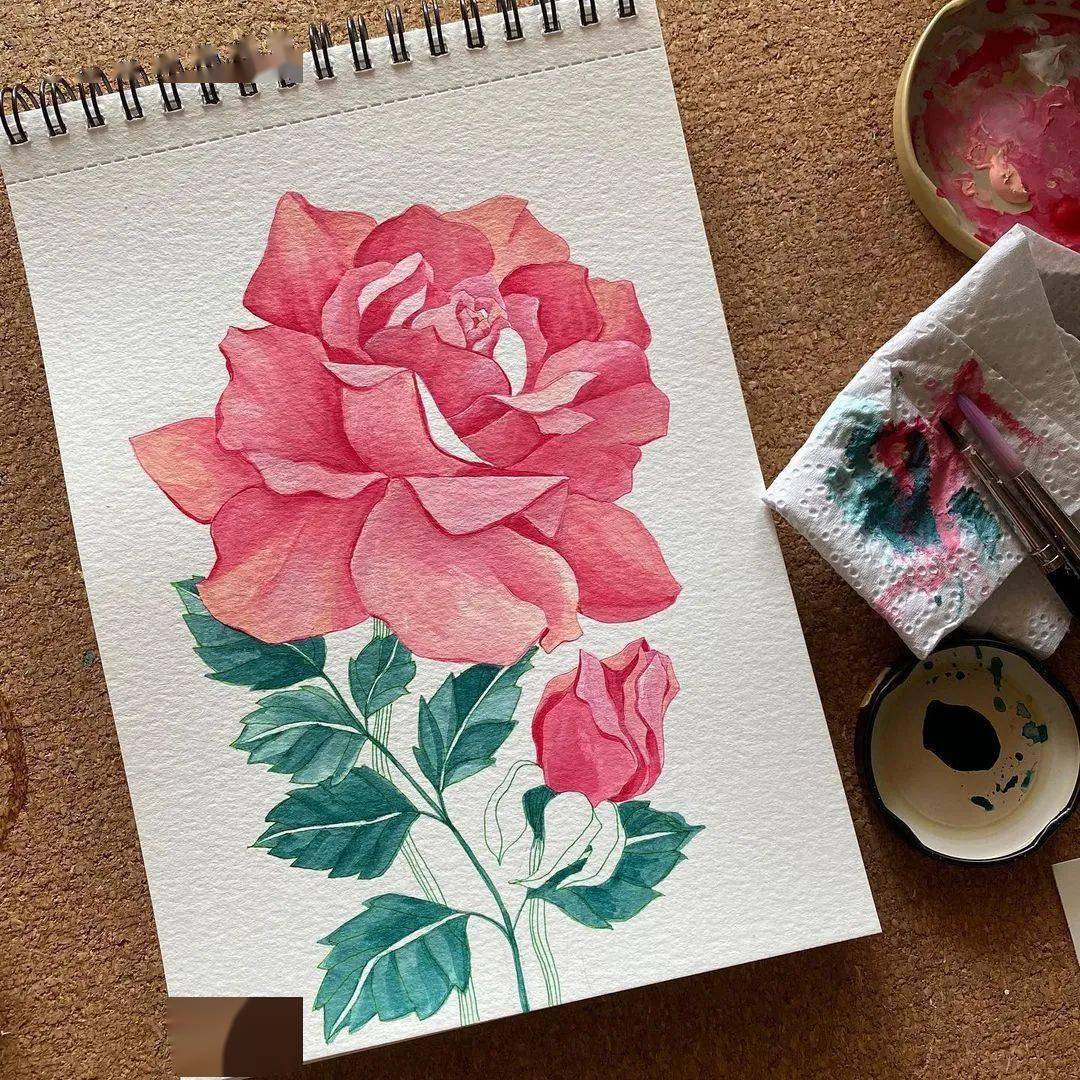 高水准水彩线描绝对是临摹的好素材