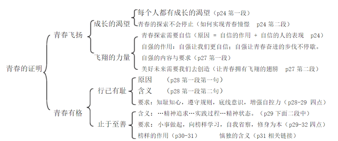 青春的邀约知识框架图图片