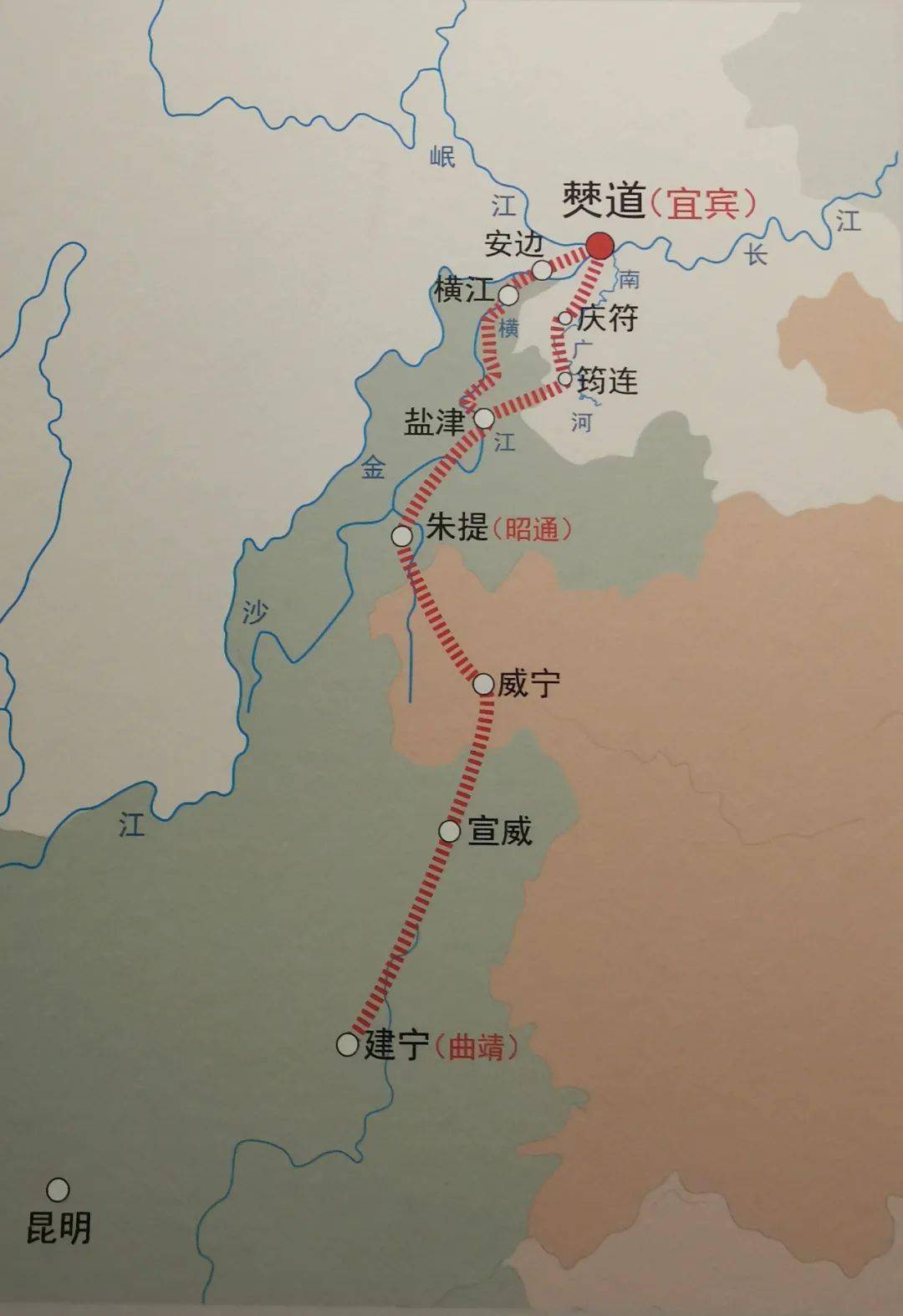 "五尺道,在郎州." 郎州,即今云南曲靖.