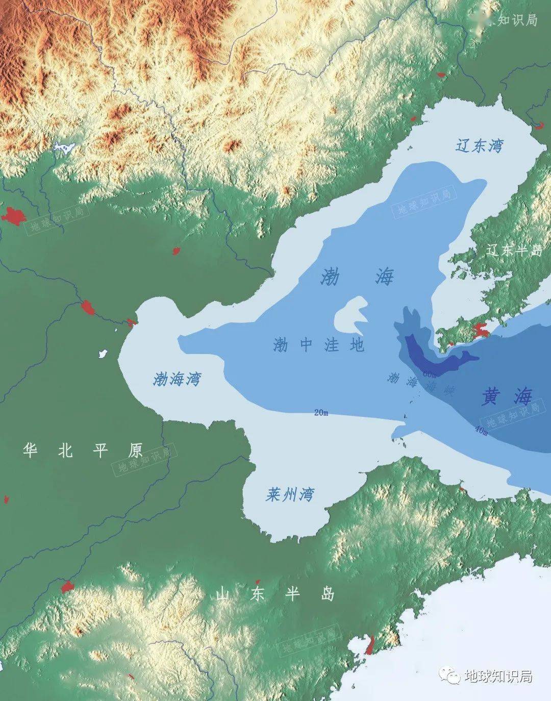 渤海海区分布图图片