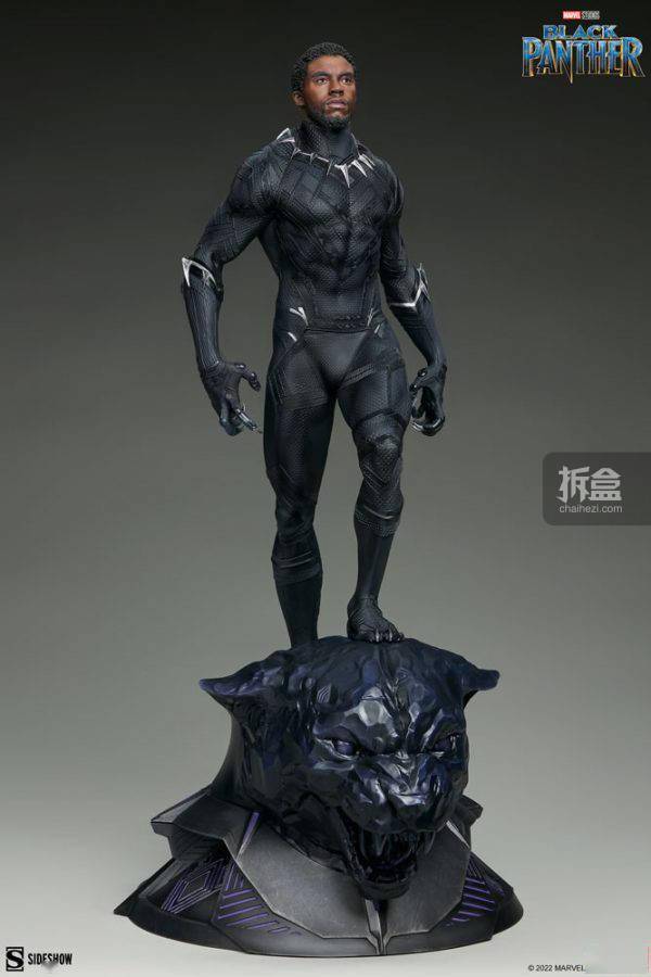 标志性SIDESHOW 1/4 MARVEL 漫威 BLACK PANTHER黑豹 电影GK雕像