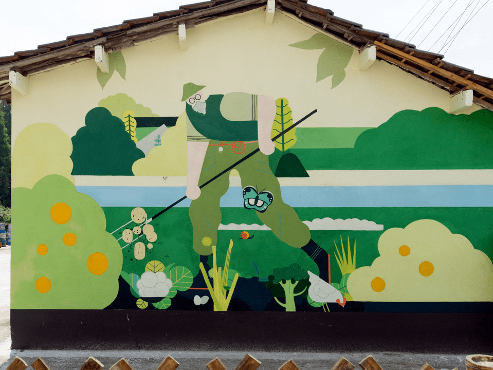 名镇湿地公园明珠湖各式墙绘一同了解沪上这个拥有17公里江岸线的名镇