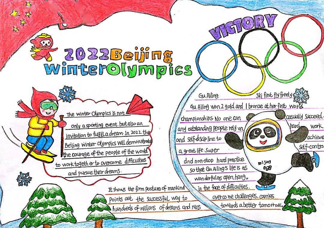 2020冬奥会英语手抄报图片
