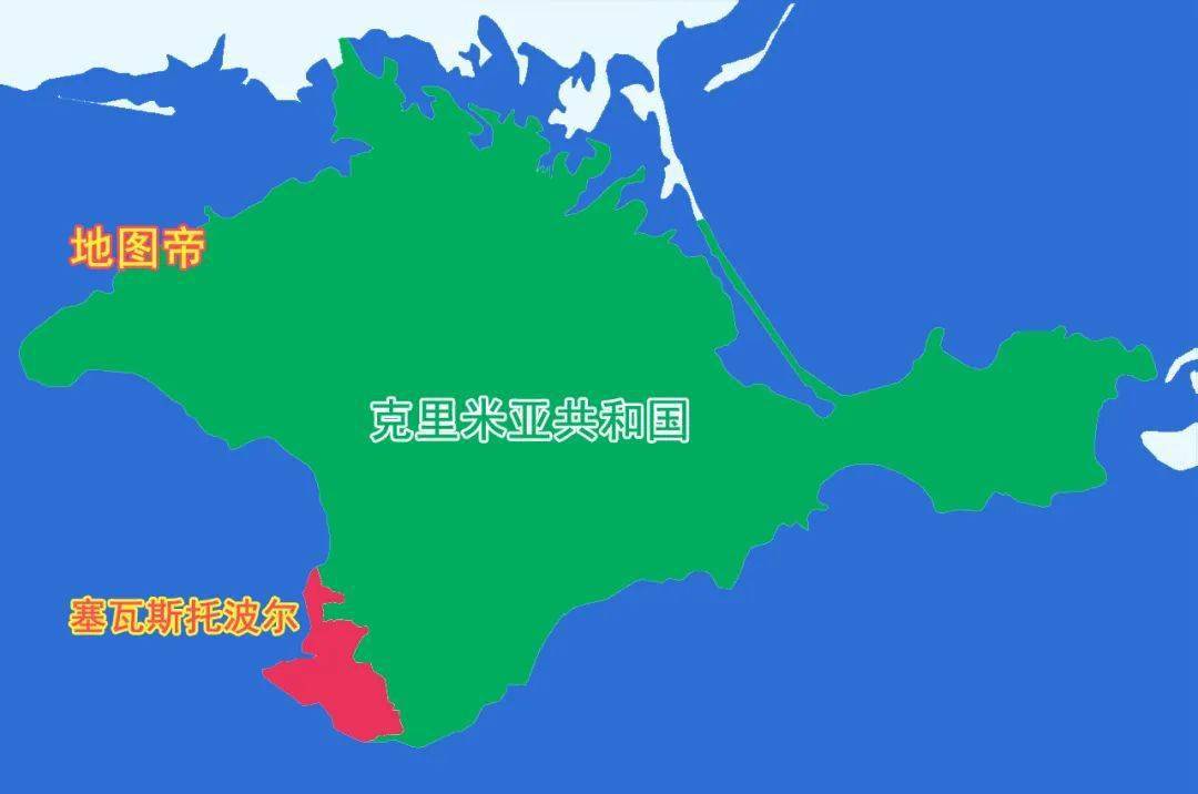 61万平方千米,位于半岛西南部的塞瓦斯托波尔约864 平方千米