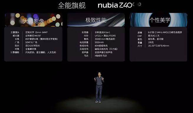 星座|努比亚Z40 Pro发布：定制35mm主摄可拍星座，更冷静的骁龙8旗舰