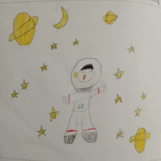 宇航员王亚平简笔画图片