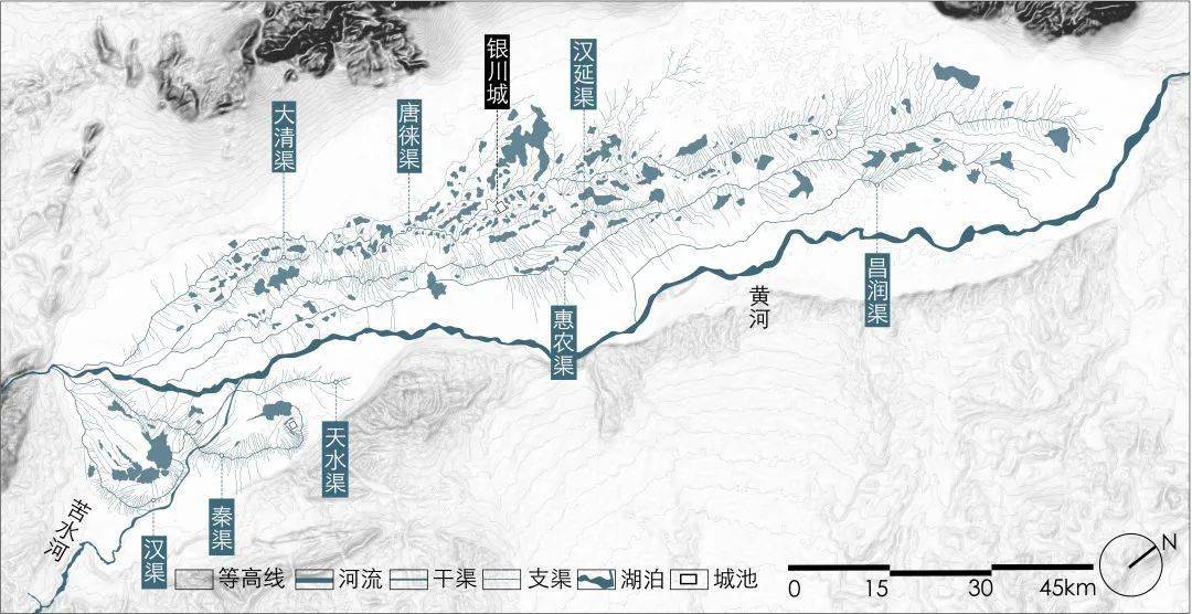 3城池变迁与水利营建在2100多年的建城史中,银川经历了从典农城到郡