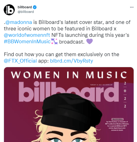 Women|Billboard与NFT项目World of Women达成合作