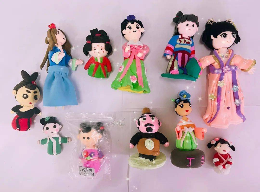 黏土荟萃▏超治愈的黏土汉服娃娃二年级组华夏有衣系