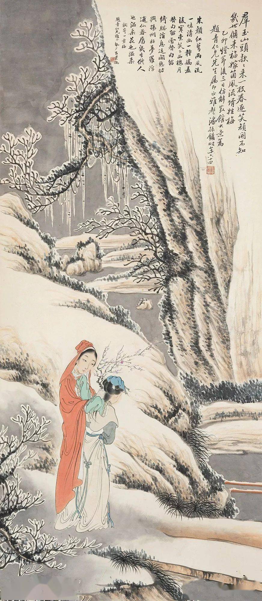 古今名家笔下《踏雪寻梅》图,你喜欢哪一个?_孟浩然_黄慎_潘振镛