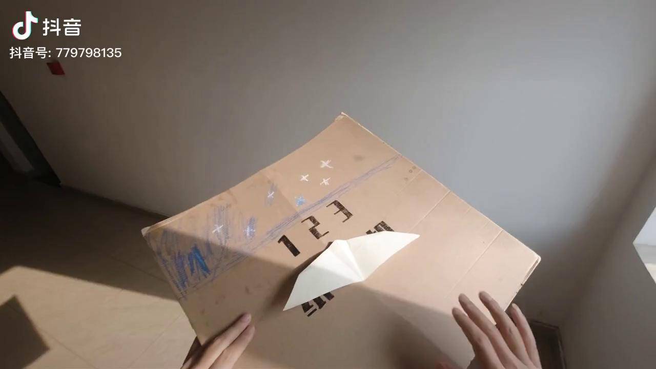 燕蝠冲浪纸飞机完整试飞可惜走廊不够长不然还能继续飞