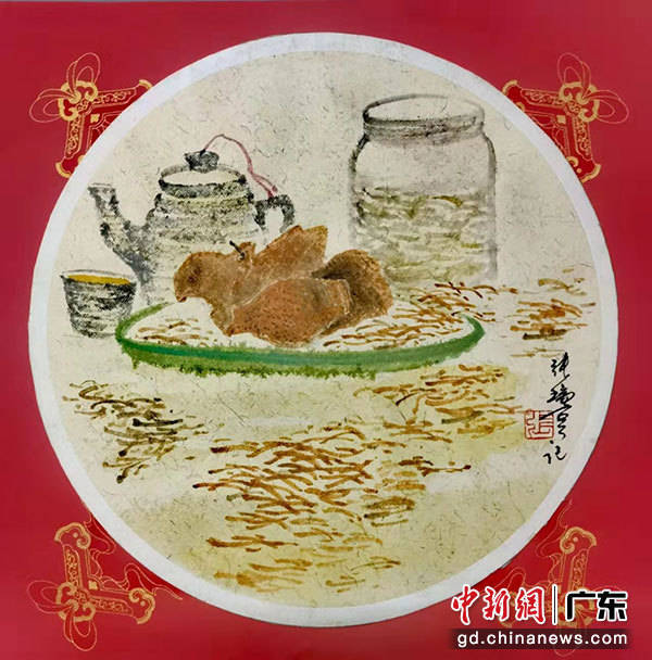 茅龙|传播两项国家非遗文化 茅龙笔下的陈皮文化小品画展在江门举办