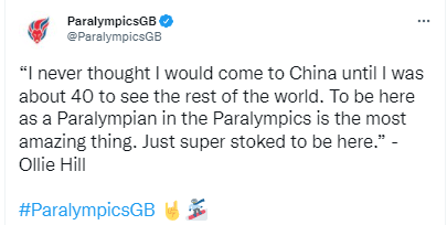 代表团|英国运动员：没想到能来中国参加冬残奥会 太激动了