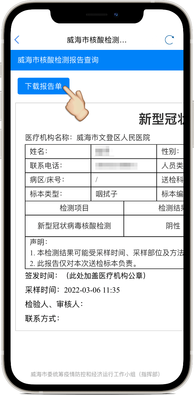 核酸报告单图片电子版图片
