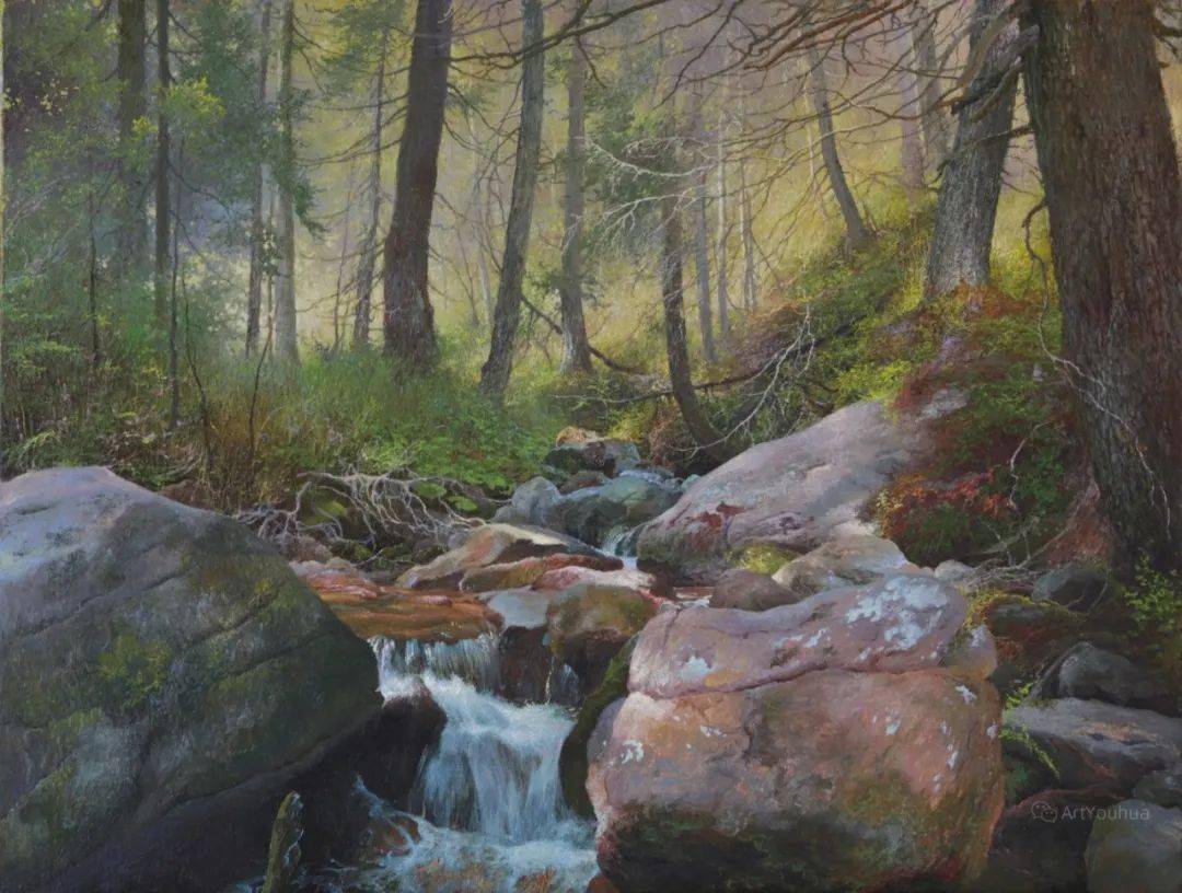 乌克兰画家尤里克拉普精致细腻的风景油画作品欣赏