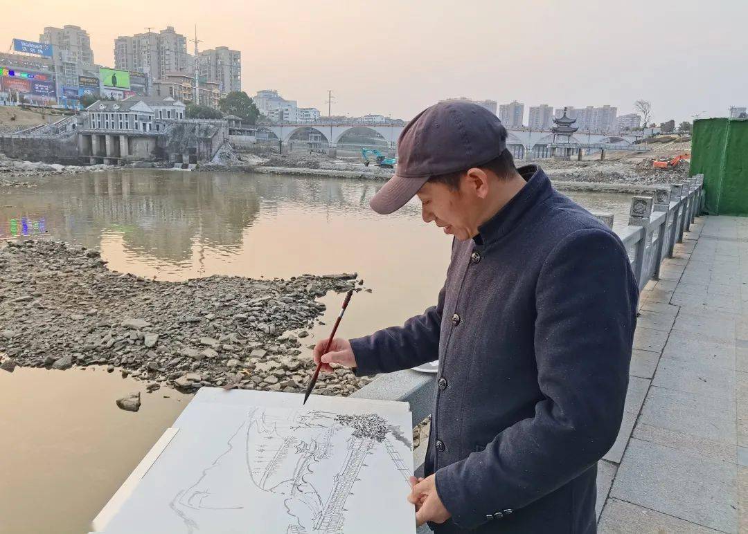 这幅《红安春晓图》是张世玉最新的作品.