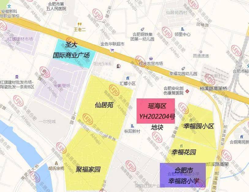 到2公里的地方就是瑤海yh202204號地塊,同屬東部新中心,但更靠近市區