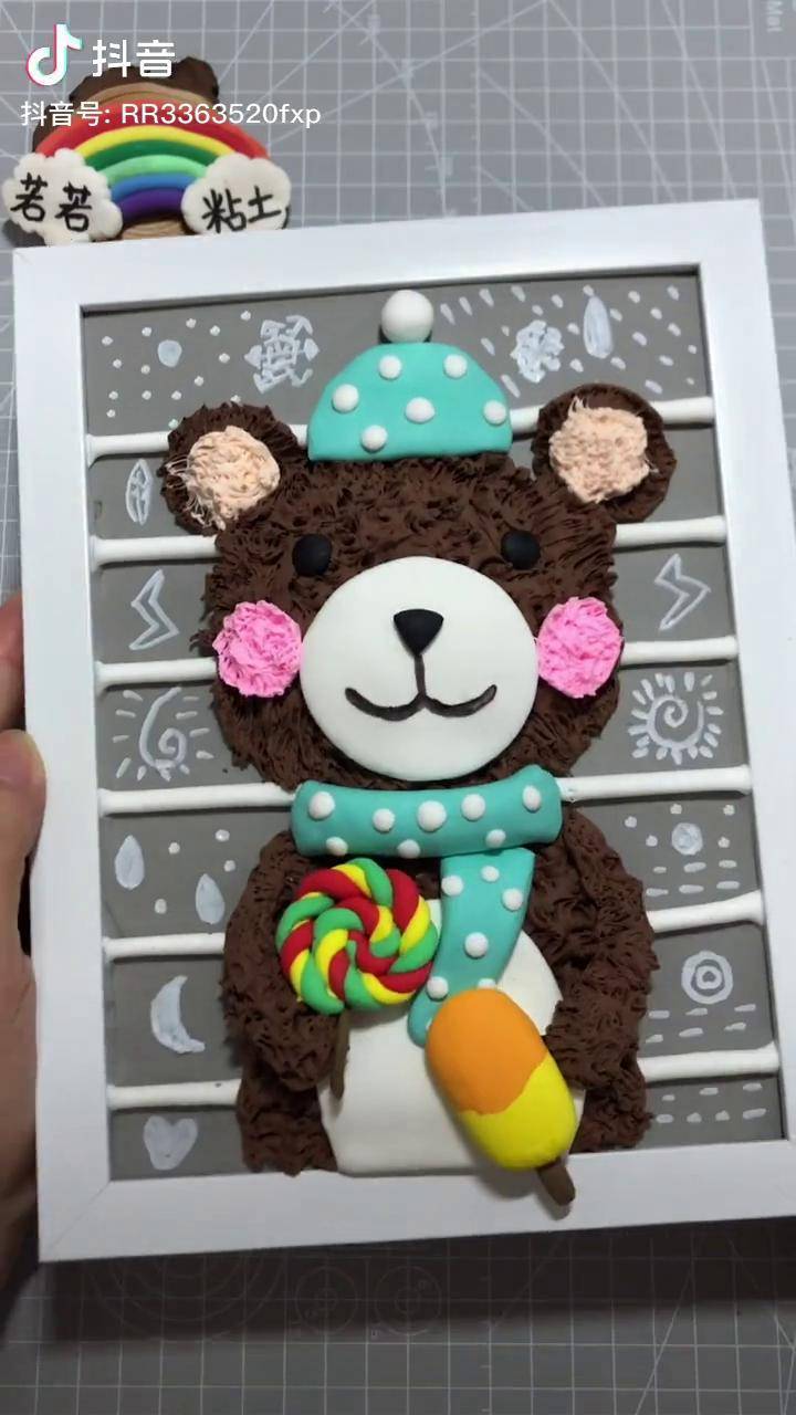 超可爱小熊手工diy粘土超轻粘土