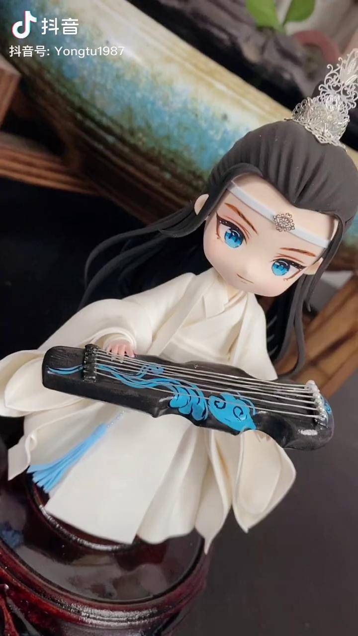 陈情令王一博蓝忘机王一博蓝忘机蓝湛王一博蓝湛小小的酷萌版超轻粘土