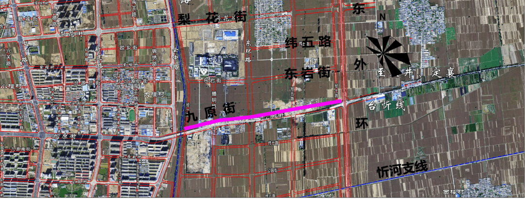 忻州东环路选址位置图图片