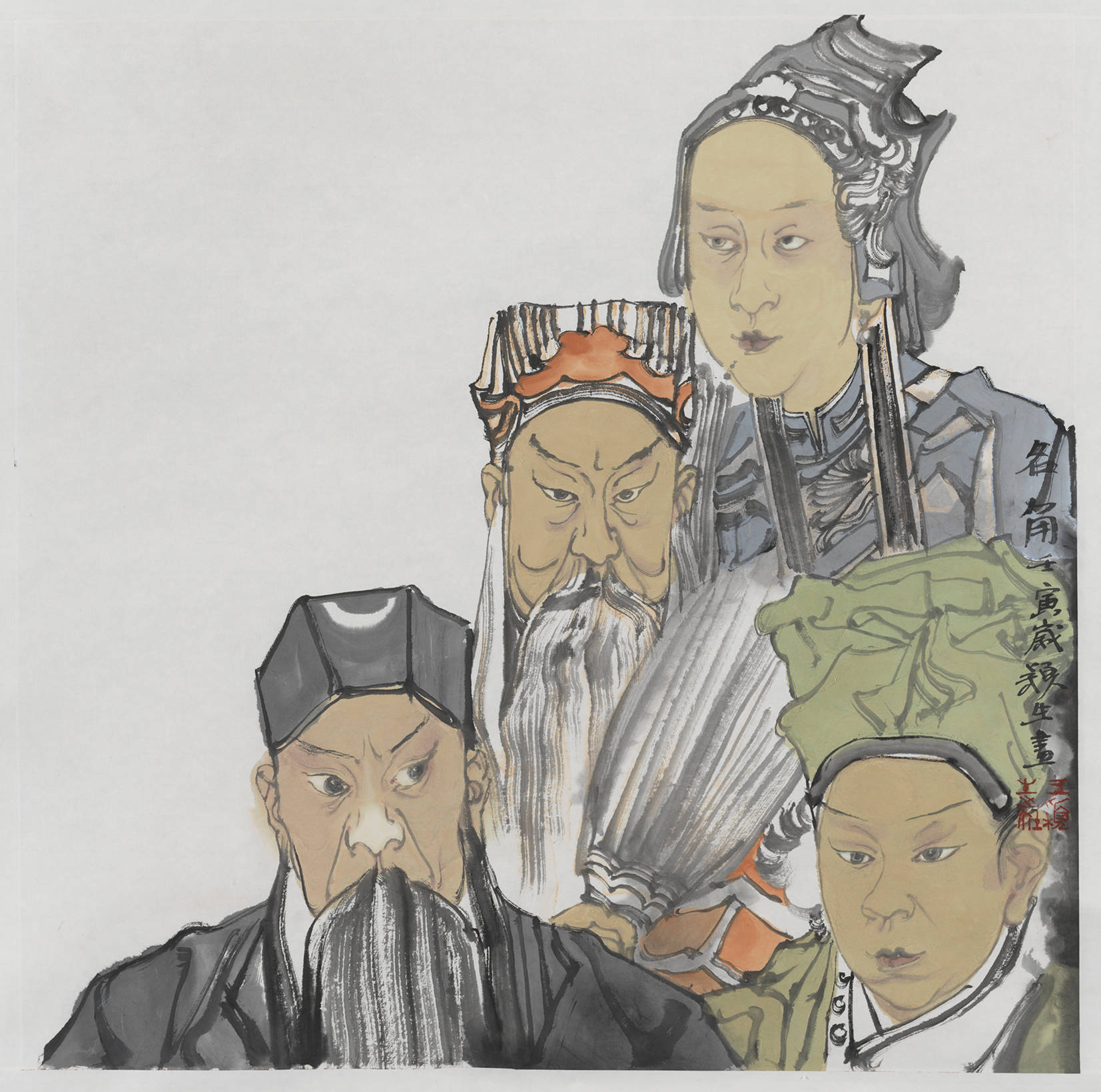 王颖生笔下的戏剧百年_先生_写实_作品