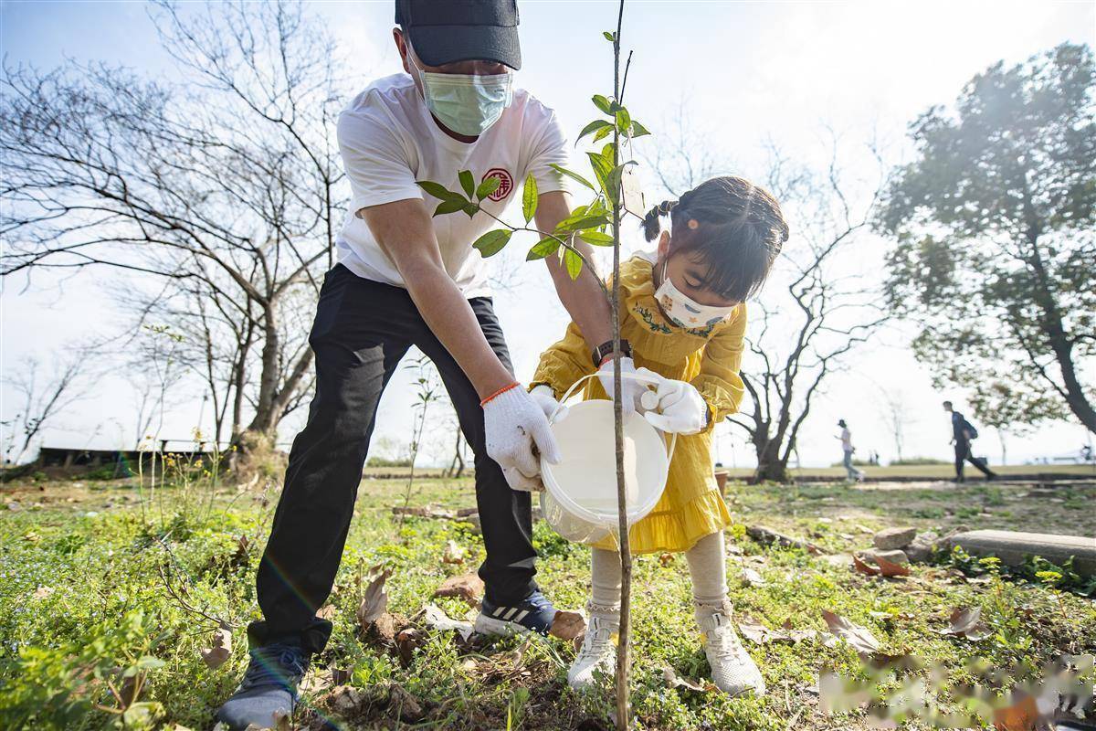 亲子植树为地球添抹绿 