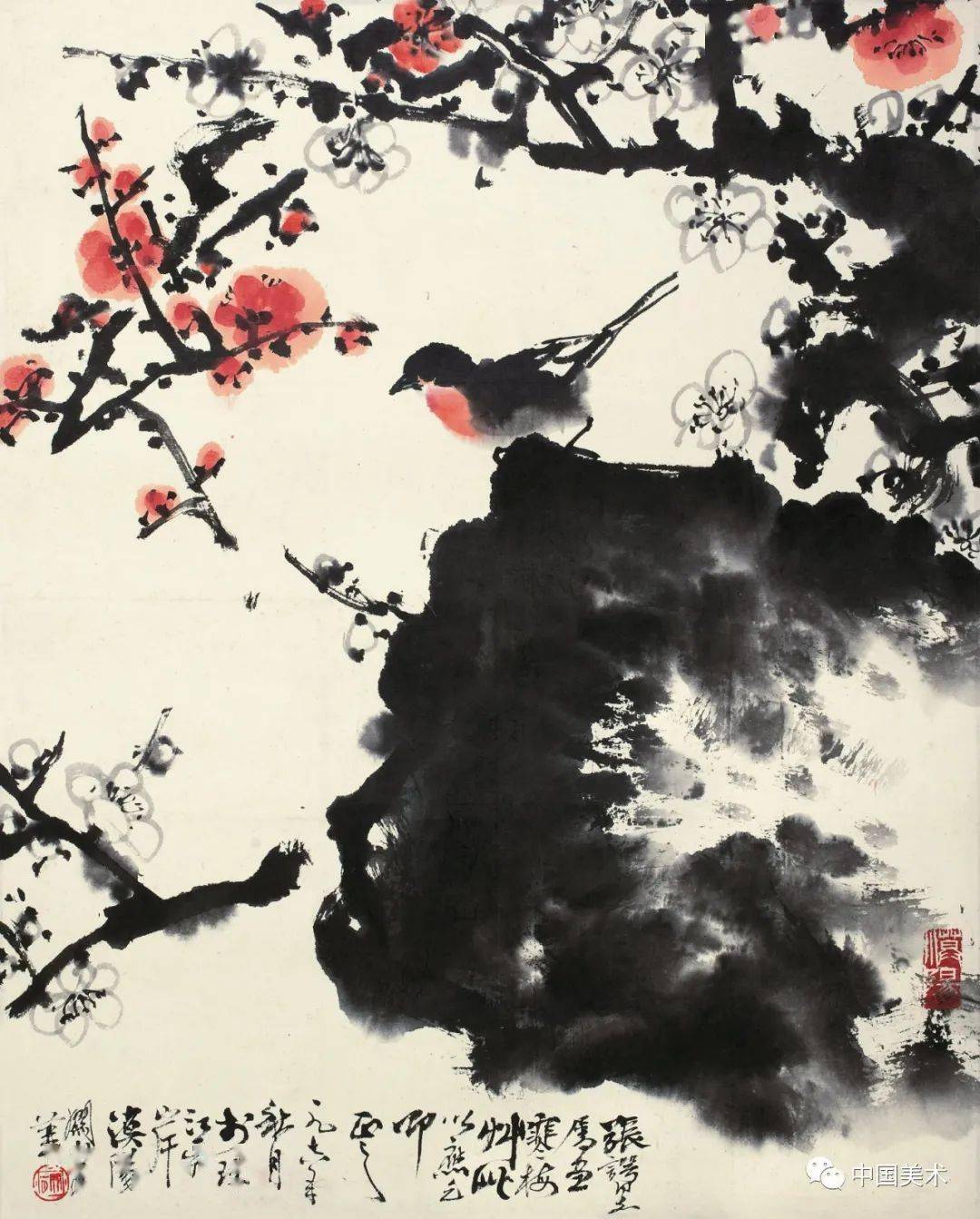 关山月:没有风格,就是我的风格(高清梅花60幅)_艺术_作品_先生