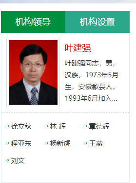 黄山市委常委,黄山风景区党工委书记,管委会副主任叶建强根据该网站