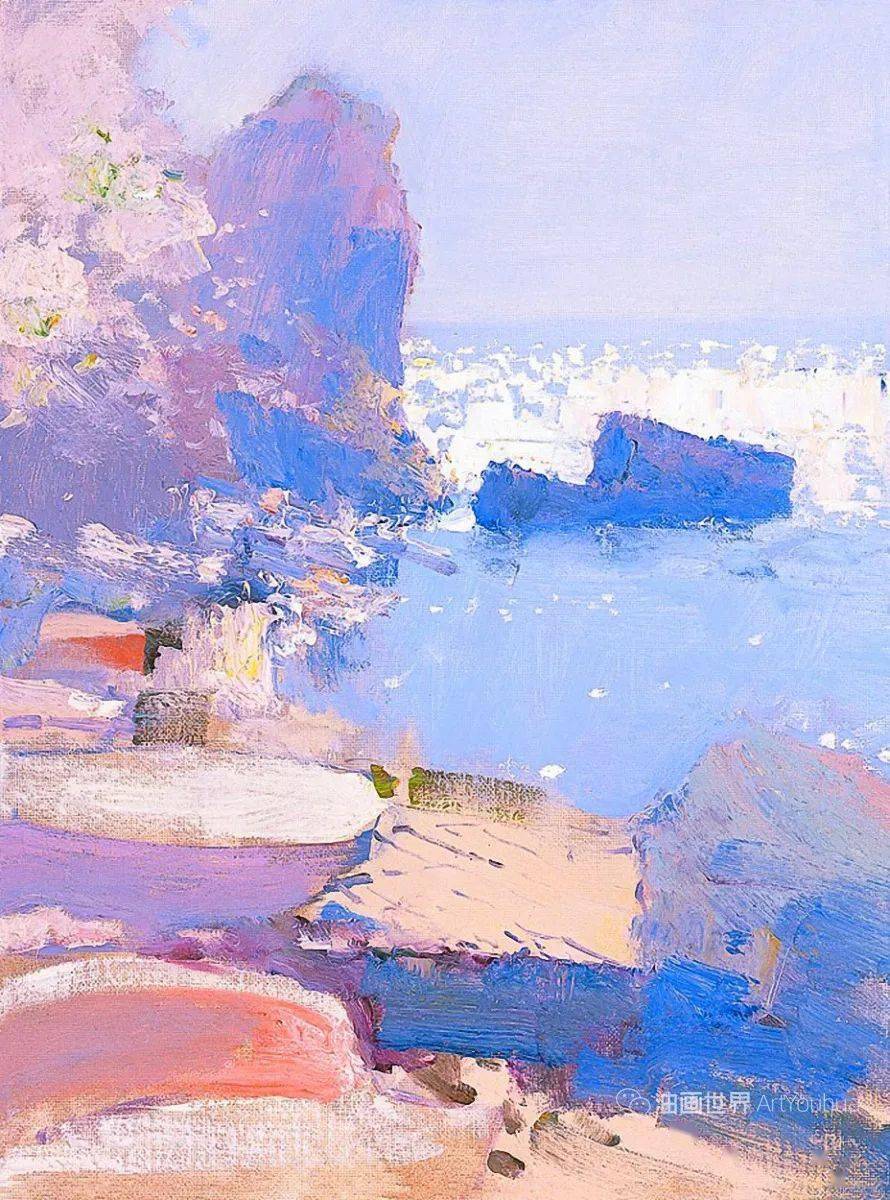 他用明亮律动的色彩翩舞的笔触诠释了自然之美
