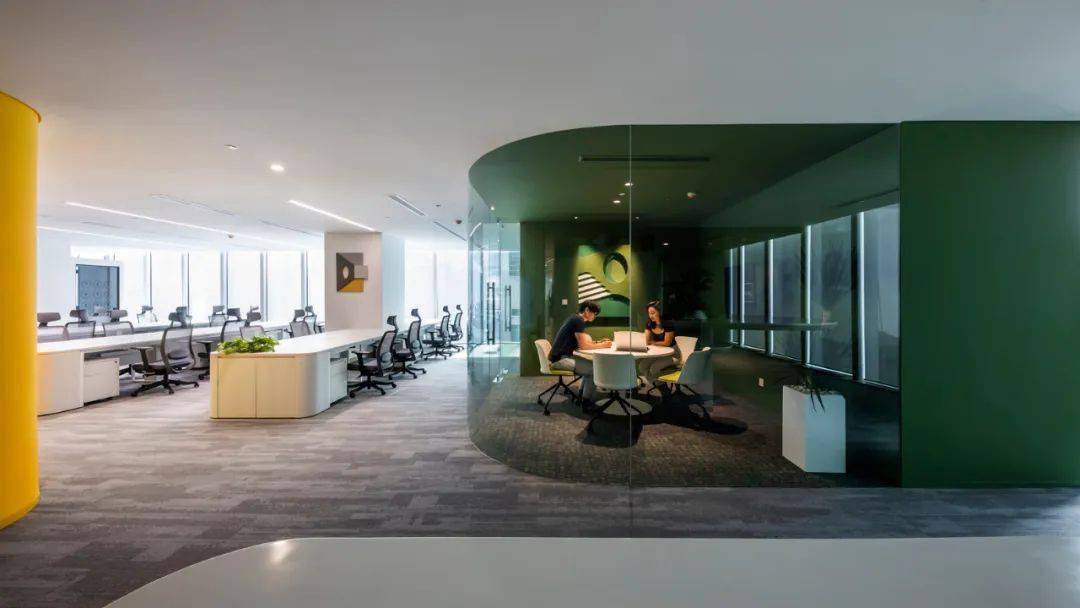 企业办公创意视觉不同的空间格局以及不同的功能区配色方案下面欣赏一下