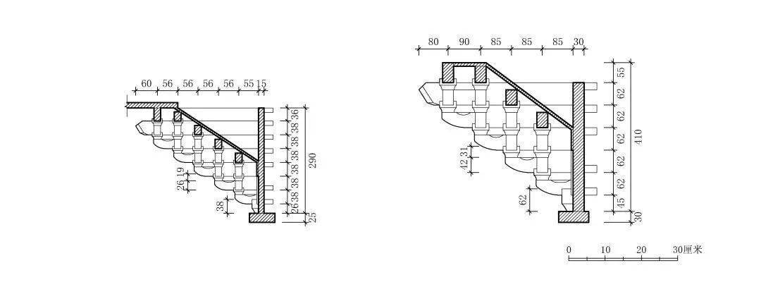 山西芮城永乐宫三清殿与纯阳殿建筑测绘图