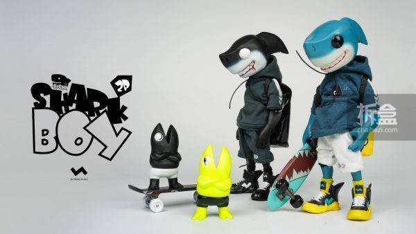 系列|J.T STUDIO 8”2GO 系列 小屁鯊 狂暴黑鯊 聯名可動人偶