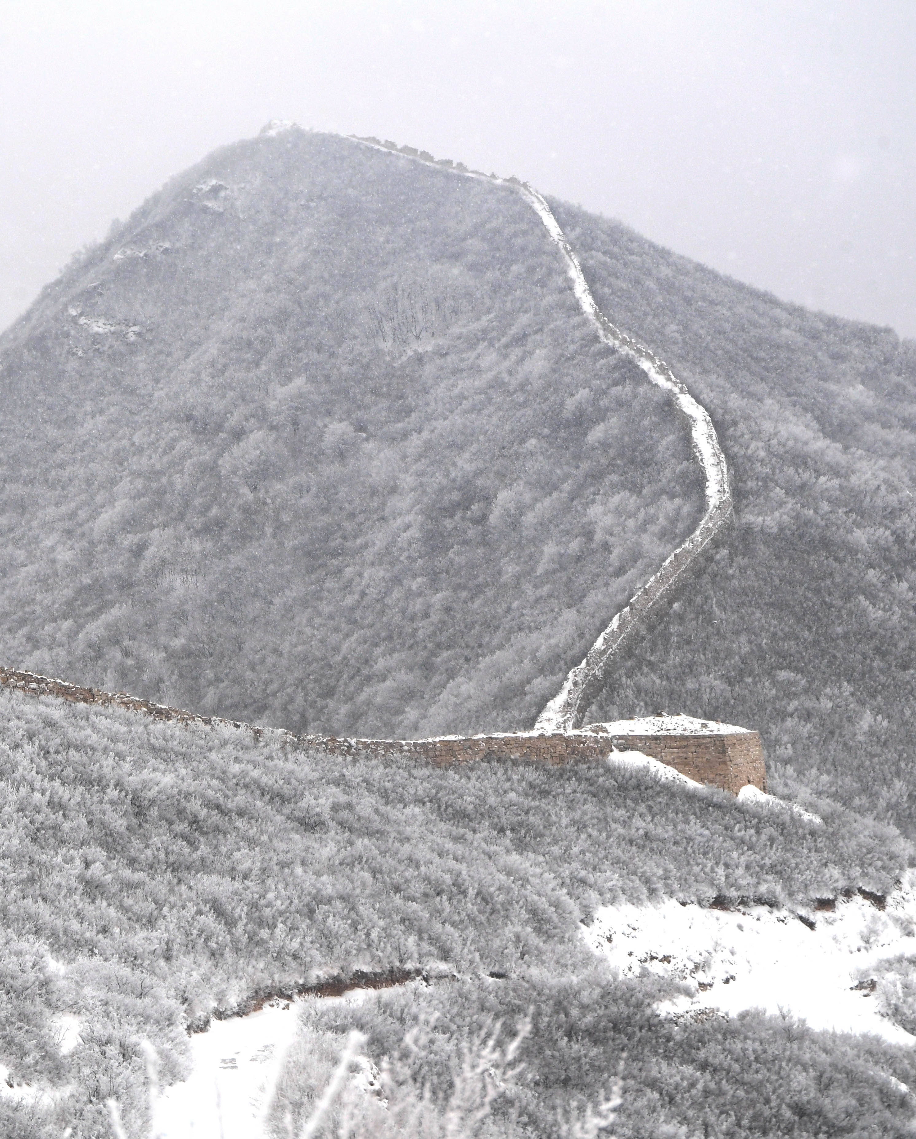 慕田峪长城雪景图片图片