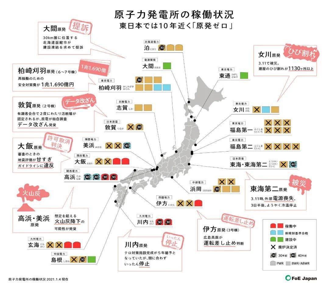 日本核电站地图图片