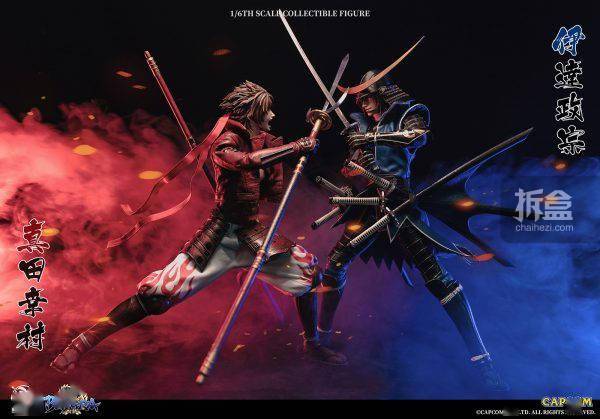 尺寸|ROCKET TOYS 战国BASARA 真田幸村 伊达政宗 1/6可动人偶