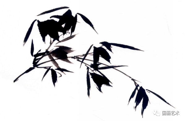 写意墨竹枝叶组合画法_步骤_竹叶_竹竿