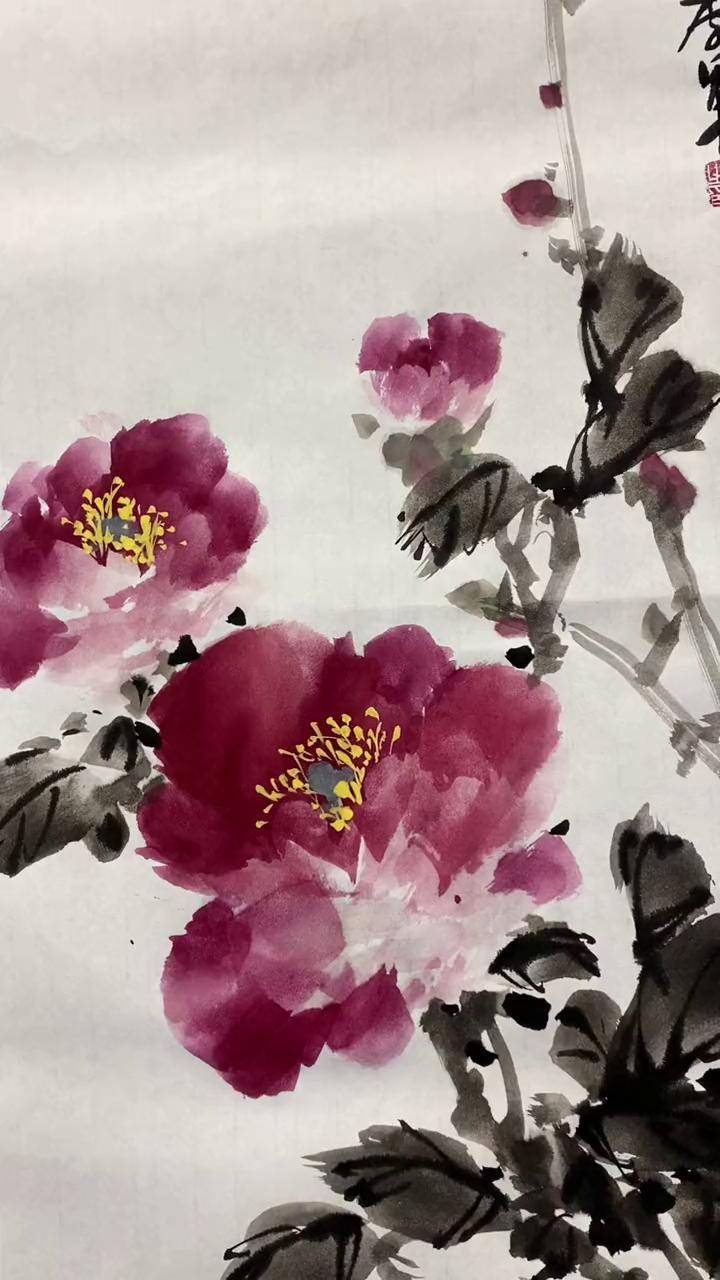 画牡丹专用毛笔,喜欢的购物车去拍#国画李军 #2222一起学画画