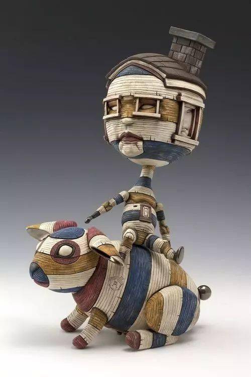 美国雕塑家calvin ma的古怪小人雕塑作品_芥子园_画谱_中国画