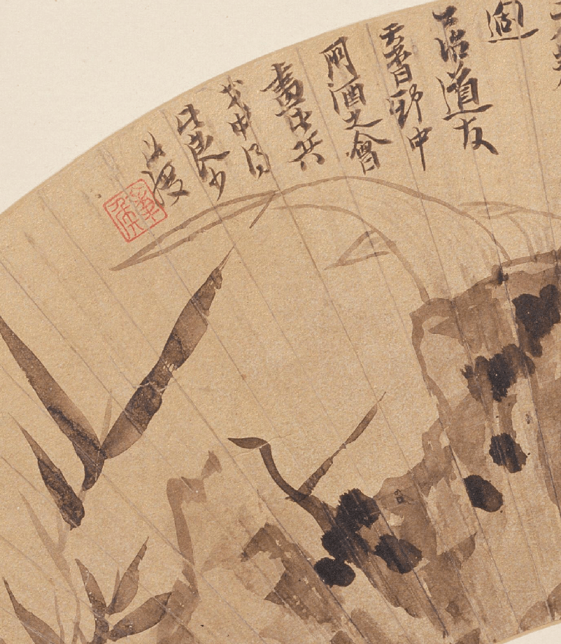 陈洪绶水仙竹石图鉴赏