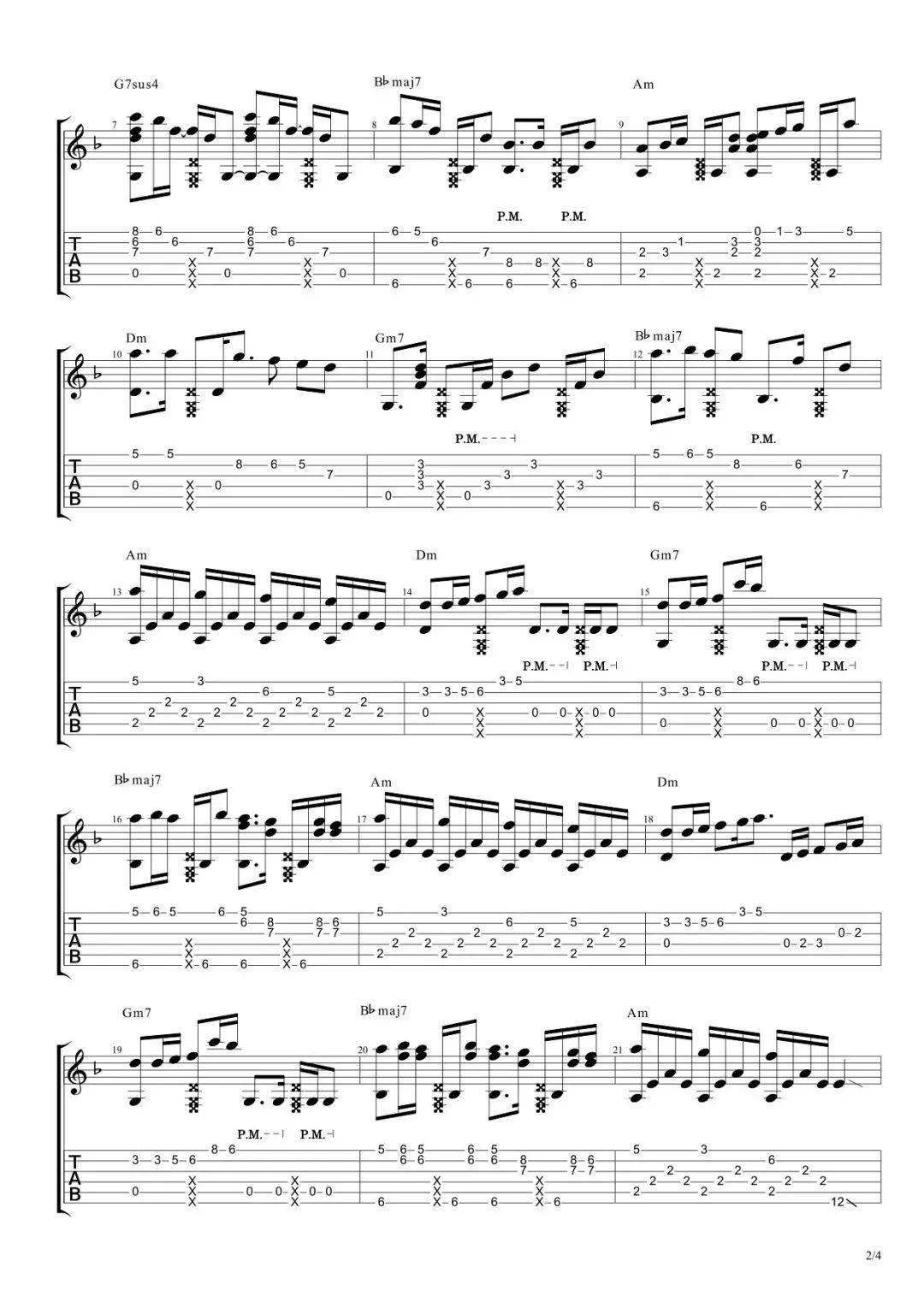 指弹经典《无心快语》吉他谱来了,好听到爆~_george_michael_歌曲