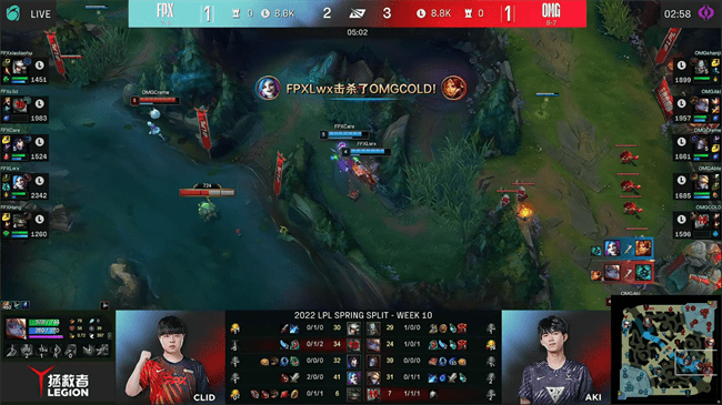 Clid|LOL-LPL：Clid人马蹄下生风带动全局，FPX 2-1 OMG保留季后赛希望