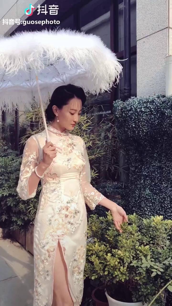 旗袍跨越时间的美港风苗苗vivi