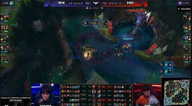 杰斯|LOL-LCK：Kiin酒桶致命E闪R炸回Deft霞，KDF“下克上”3-2淘汰DRX